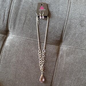 Paparazzi Chic Silver and Pink Necklace Set